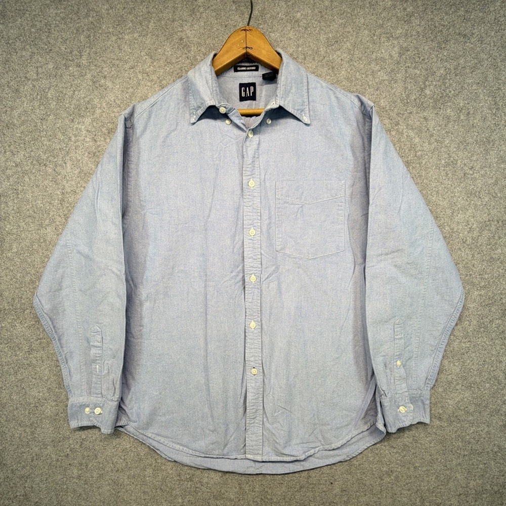 Vintage GAP Blue Denim Oxford Shirt Oversized 90's Size Small
